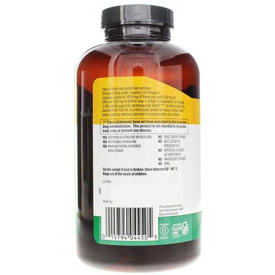 Omega-3 Fish Body Oils 1000 Mg, CTL